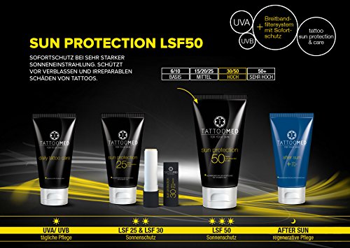 TattooMed Tattoo-Pflege für tätowierte Haut, Sun Protection, LSF 50, 1er Pack (1 x 100 ml) - 2