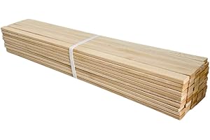 MOTTIWOOD Listelli in Legno Faggio Naturale, Per lavori Artigianali, Extra Lunghi, Per Arte, Progetti fai-da-te e Bambini, 57x1.9x0.7hCM (50)