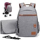 ❤Mayor capacidad para todos sus suministros para bebés❤: La bolsa de pañales Myhozee tiene 18 bolsillos para organizar todas sus circunstancias. ¡Y hasta dónde se abre la bolsa le facilita encontrar los artículos, y dos cremalleras en la parte superior para un fácil acceso! Puedes traer biberones, juguetes, pañales y toallitas. Ideal para pernoctaciones o fines de semana fuera de casa. Incluye un cambiador portátil (64 x 36 cm).