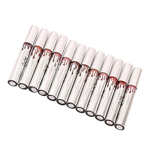 VWH 12 Farben Wasserdichte langlebige Matte Flüssigkeit Lipgloss Lippenstift Kosmetik - 2