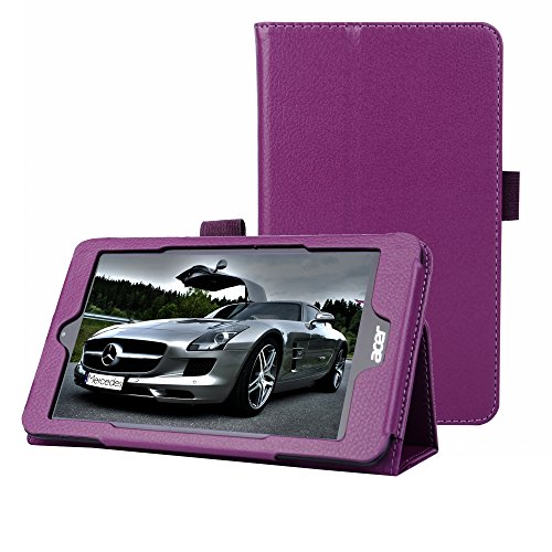 Acer ICONIA ONE 7 B1-750 hülle,Mama Mouth Folding Ständer Hülle Case mit Standfunktion für Acer ICONIA ONE 7 B1-750 Tablet-PC,Violett - 2