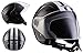 Produktbild MOTO U52 Racing Black · Bobber Retro Vespa-Helm Jet-Helm Cruiser Helmet Biker Roller-Helm Pilot Scooter-Helm Vintage Mofa Chopper Motorrad-Helm · ECE zertifiziert · mit Visier · inkl. Stofftragetasche · Schwarz · XS (53-54cm)