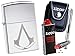 Produktbild Zippo Assassins Creed Chrome High Polished + Zippo POUCH mit Zippo Zubehör und L.B Chrome Stabfeuerzeug (mit CLIP Black Pouch)