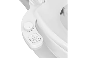 SAMODRA Bidet - Fixation de bidet de toilette Fixation de siège de toilette pour bidet autonettoyant à double buse non électrique avec pression d'eau réglable indépendante
