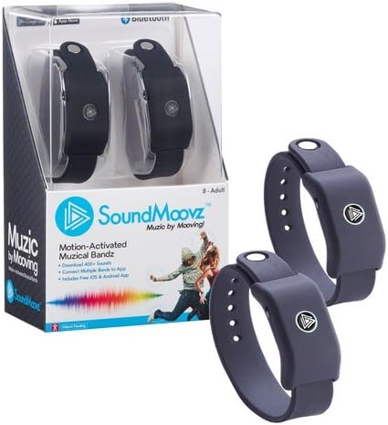 Soundmoovz Wearable Motion-Activated Musical Bands and App - Black