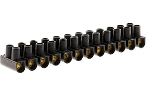 Zenitech - Conector de 12 Puertos Sección 10mm² - Compatible con Cables de 4mm² a 25mm² - Instalación Fácil y Diseño Compacto - Alta Conductividad y Seguridad - Negro