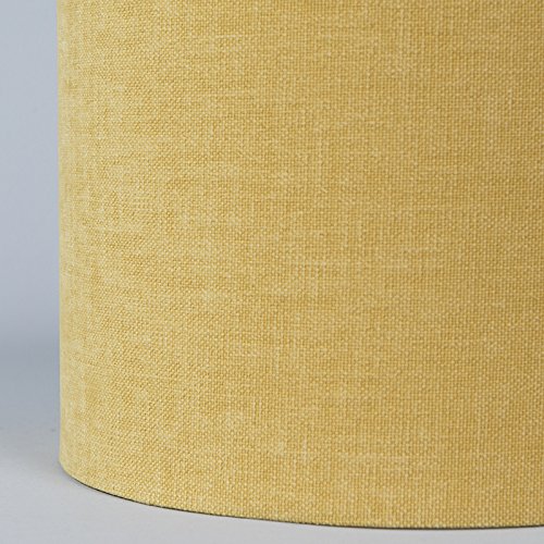 QAZQA Modern Polyester Lampenschirm 20/20/15 Zylinder Mais-gelb , Rund gerade Schirm Pendelleuchte, Schirm Stehleuchte, - 5