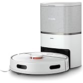 PHILIPS XU3110/02 Aqua Islak Kuru Temizlik Robotu, 4000 Pa Emiş G&uuml;c&uuml;, 200 dk &Ccedil;alışma S&uuml;resi, Lazer Navigasyon, Otomatik Boşal