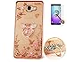 Produktbild ISENPENK Samsung Galaxy A3(2016)/A310F Ring Hülle,Ultra Slim Soft TPU Silikon Pattern Transparent Schutzhülle,3D Bling Glitzer Strass Durchsichtig Weichem Silicone Thin Handy Hülle,Butterfly Blume Kristall Diamant Glänzend Stoßdämpfend Spiegel Schutz Crystal Case Tasche Etui Bumper mit Diamant Ring Halter Ständer Standfunktion Wasserdicht Case für Samsung Galaxy A3(2016)/A310F 4.7 Zoll-[schmetterling rose gold]+Panzerglas Folie/ Display foile/ Schutzfolie