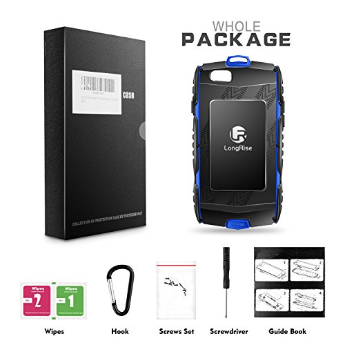 iPhone 6S Funda  longrise Outdoor Sports iPhone 6s Defender       Carcasa con protector de pantalla integrado Heavy Duty       Carcasa para iPhone 6  de 4 7  pulgadas