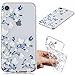 Produktbild Everainy iPhone XR Hülle Silikon Transparent Gummi Neu Cover Hüllen Kompatibel für iPhone XR Handyhülle Stoßfest Durchsichtig TPU Stoßstange Schutzhülle (Weiß Blume)