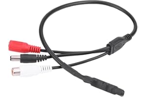 TANGXI Audio Sound Pickup Microphone,High Sensitive CCTV Security Microphone 10-50m² Wide Range,Sound Monitor Pickup for CCTV/DVR/VCR/TV