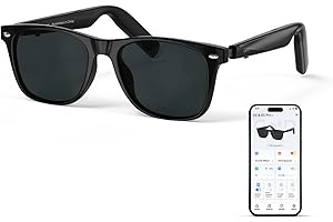 GETD AI Glasses for Men & Women, Smart Glasses Powered by ChatGPT, AI Real-time Translation with 145 languages, 11H Music Play, Bluetooth Sunglasses with Polarized Lens, UV Protection for Daily Use, Travel