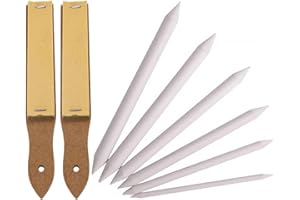ZKSXOA papierwischer Set 6 Stück Blending Stümpfe,2 pcs Bleistift-Sandbrett,für Student Skizze Zeichnen, Malen Zubehör, Radiergummi Stift