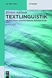 Image de Textlinguistik: Grundlagen, Kontroversen, Perspektiven (De Gruyter Studium)