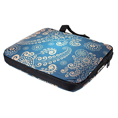 TaylorHe 15 / 15,6 Zoll Notebooktasche, Schultertasche für Notebook mit Muster , Laptoptasche mit Griff und Seitentaschen Laptop Bag blau, vintage, paisley - 4