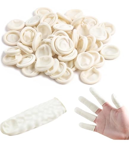 Lot De 140 Doigtiers En Latex - Protège-doigts Imperméables - Taille Unique 7 X 2 Cm - Pour Tatouage, Nail Art, DIY, Jardinage