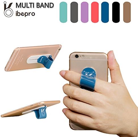 Ibepro® Cell Phone Secure Grip, Universal Anti-Slip Handheld Finger Strap Holder, for SmartPhone Small Tablet iPhone 5 / 6s / 6s Plus Samsung Galaxy S7 / S7 Edge / Note 5 (Blue)