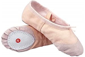 DoGeek Ballet Pumps Flats Ballet Shoes Women Ballet Slippers Pilates Shoes Yoga Shoes Dance Gymnastics Soft Canvas Flat for Children,Adults