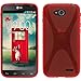Produktbild PhoneNatic Case kompatibel mit LG L90 Dual - rot Silikon Hülle X-Style + 2 Schutzfolien