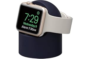 CRGANGZY Silikonowa ładowarka stacja dokująca akcesoria do zegarków antypoślizgowy uchwyt ładowarki stojak wymienny uchwyt na ładowarkę uchwyt do przechowywania kabli do Apple Watch Series 8 7 6 5