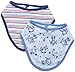 Pumpkin Patch Baby-Boys 2 Pack Bandana Bibs Striped Neckerchief, Oxford Blue, One Size