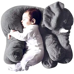 DearJoy Big Size Fibre Filled Stuffed Animal Elephant Soft Toy for Baby of Plush Hugging Pillow Soft Toy for Kids boy Girl Birthday Gift (60 cm, Grey)