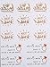 Zhenhui 5 Pcs Hen Party Gold and Silver Tattoo waterproof Temporary Tattoos Hen Night Accessories Decorations