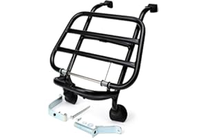 MOTO NOSTRA MOTONOSTRA Gepäckträger schwarz matt klappbar vorne kompatibel für Vespa GT, GTL, GTV, GTS, GTS Super, GT60, HPE, Supertech