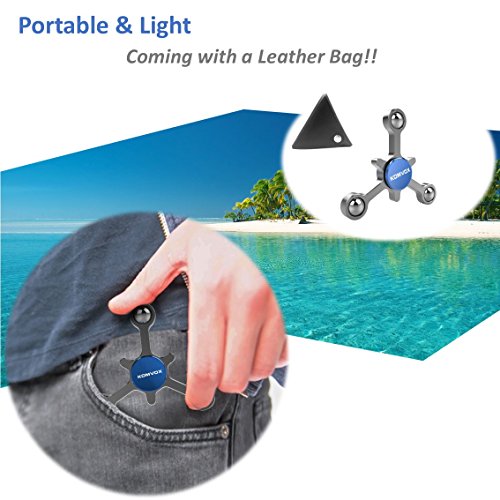 Fidget Spinner Finger Toy Aluminum Alloy Best Stress Reducer Spinning Top for ADHD, Anxiety, Time Killing with Max 4+ Mins Spinning time – by KOMVOX (Silver) - 6