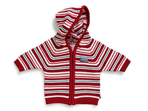 Jacky girl's hooded knit cardigan Mammoth, grape/stripe 2 years (92 cm) 292447