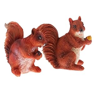 PETSOLA Ornamento di Scoiattolo Statua in Miniatura di Resina Animale da Giardino di PETSOLA PETSOLA Ornamento di Scoiattolo Statua in Miniatura di Resina Animale da Giardino di - immagine 7