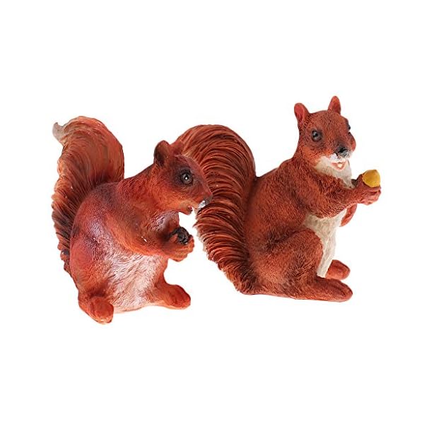 PETSOLA Ornamento di Scoiattolo Statua in Miniatura di Resina Animale da Giardino di PETSOLA PETSOLA Ornamento di Scoiattolo Statua in Miniatura di Resina Animale da Giardino di