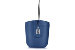 OMANA Cadenas portable pour seau de plage, coffre-fort pour chaise de vélo, antivol à combinaison à 3 chiffres, pour extérieur, plage, voiture, caravane, camping, sport, voyage, shopping (bleu roi)