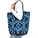 Produktbild AT IKAT Indian Damen Blau & Schwarz Tote Handtasche Schulter Handtasche mit bequemen Griff