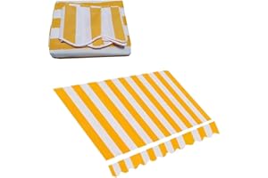 YHDMDQ Tela De Repuesto para Toldo, Lona Recambio para Toldo Jardín Patio Terraza Balcón Exterior, Toldo De Lona 4x3.5m Cubierta del Toldo, Vela De Sombra Recambio De Tela Lona(Yellow,2.5x2m/8x6.5ft)