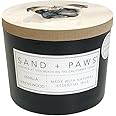 Sand + Fog Paws Scented C le - Vanilla alwood –Luxurious Air Freshening Jar C les Neutralize pet Odors Enhance Home décor – 100% Cotton Lead-Free Wicks - 12 oz