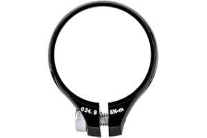 TBEST post clamp 34.9,Collier de selle 34,9 rouge noir en alliage d’aluminium Pour vélo de montagne route VTT Libération rapide de la tige de selle, Noir