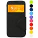 Produktbild Roar Galaxy J7 2017 Tasche Klapphülle Hülle Handyhülle Flip Case mit Fenster, Premium Etui Schutzhülle geeignet für Samsung Galaxy J7 2017, Schwarz