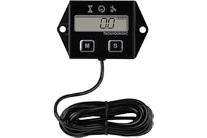 Yooreal Contaore Motore,Contagiri Digitale,Contatore RPM for Dirt Bike Trattore Generatore Compressore d'Aria Moto Marino Spazzaneve Idropulitrice