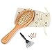 Produktbild BESTOOL Professional Wooden Bamboo Paddle Hair Brush With Massage Cusion And Brush Cleaner Packed By Carry Bag