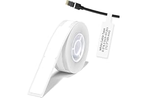 Nastro per etichettatrice NIIMBOT D11 per cavo di carta da stampa 12.5 x 109 mm standard laminato per ufficio di ricambio 1 rotolo di cavo da 65 pezzi (bianco)