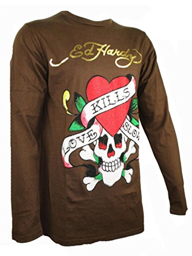 Preisvergleich Produktbild ED HARDY Special Herren Longsleeve Shirt - LOVE KILLS SLOWLY -M