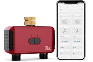 GIEXSMART GIEX ZIGBEE 2-Zone Sprinkler Timer GX-03,Smart Irrigation Garden Hose Watering Controller Require TUYA Zigbee Hub, Support TUYA Smart Life