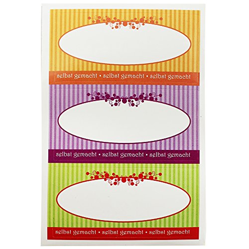 COM-FOUR® 120 Stück Etiketten für Gläser & Flaschen, 4 verschiedenene Dekore - 5