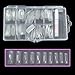 BF New Professional Clear Nail Tips with Tip Box & Glue For Nail Extensions Nail Art Display (Full Nails - 100pcs)