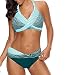 Produktbild Junjie Plus Size Frauen Polka Dots Badeanzug Push-up Strand Badeanzug Grün Badebekleidung Bikini, Mintgrün, Wassermelonenrot, Lila, Blau, Gelb