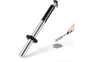 EXLECO Magnetstång Spånsamlare med 5 kg kapacitet, Spånsamlare Magnet med krok, Magnetisk Spånstång med snabbklämma, Magnetsamlare Spån, Upptagningsverktyg Verkstad för metallspån Hobelspån