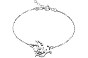 butterfly Filles Bracelet en Argent Sterling 925 Colombe Clair Longueur Réglable Emballage Durable Enfant Fille Cadeaux