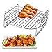 Produktbild Class-Z Double Layer Grillspieße Backblech Air Fryer Double Layer Zubehör mit Spieße Edelstahl Grillständer, Backgeschirrset, pflegeleicht, spülmaschinenfest, für Camping